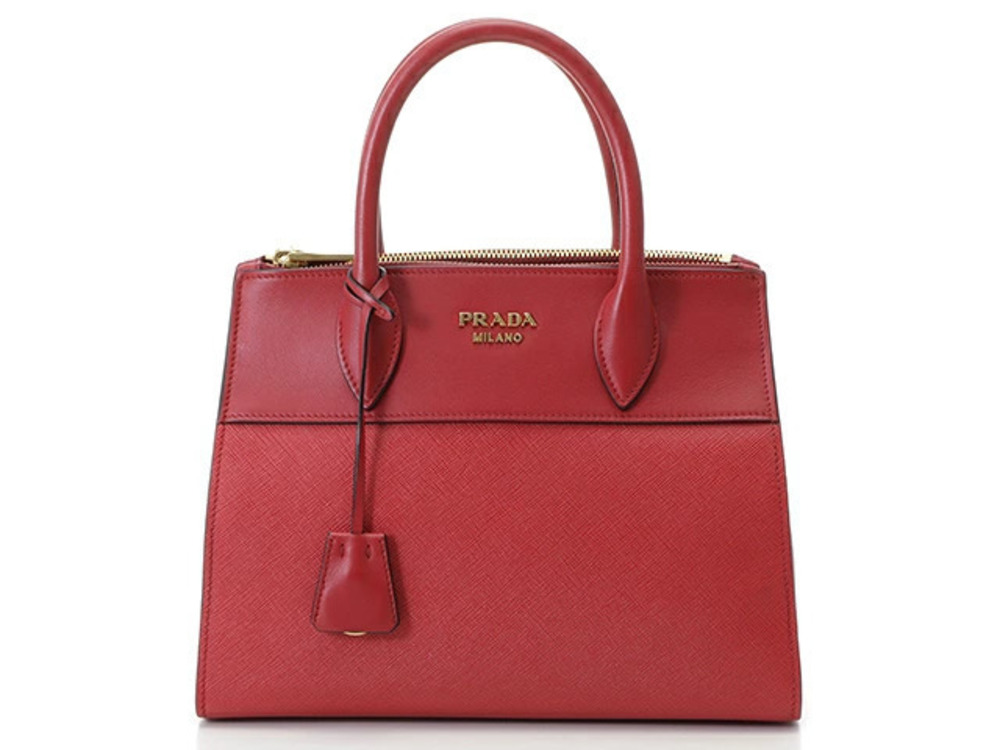 Prada bag shoulder Paradigm Saffiano leather Red ROSSO
